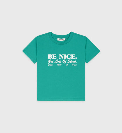 Sporty & Rich Be Nice Kids T-Shirt - Spring Green