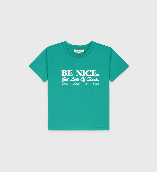 Sporty & Rich Be Nice Kids T-Shirt - Spring Green