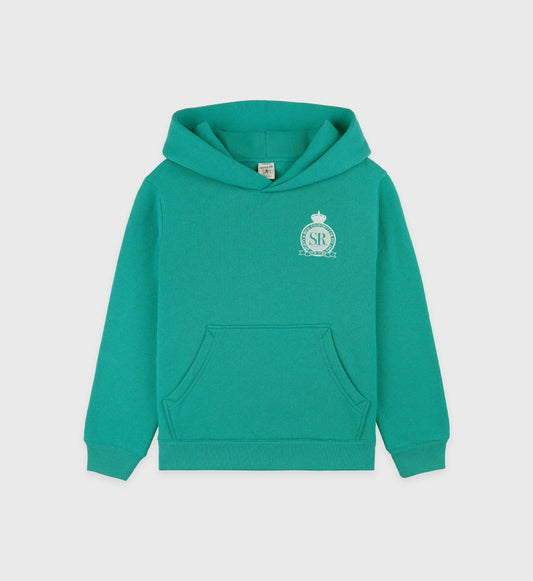 Sporty & Rich Royal Club Kids Hoodie - Spring Green/White
