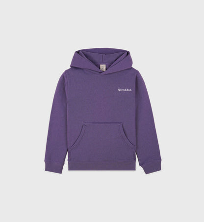 Sporty & Rich Health is Wealth Kids Hoodie - Dusty Grape