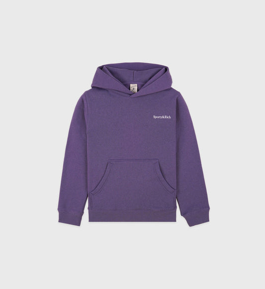 Sporty & Rich Health is Wealth Kids Hoodie - Dusty Grape