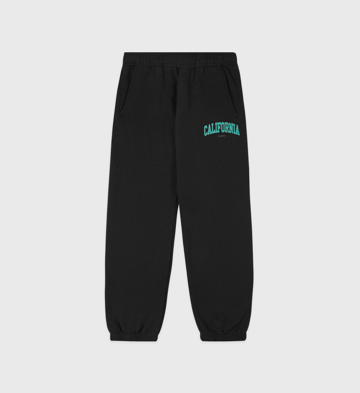 Sporty & Rich California Kids Sweatpant - Faded Black/Spring Green