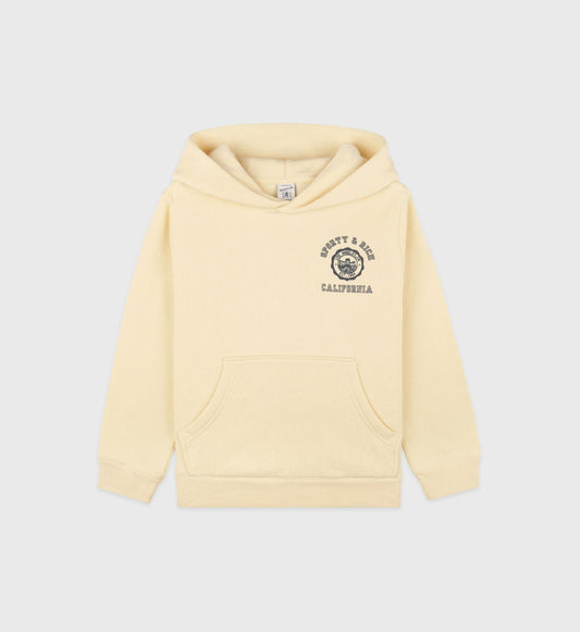 Sporty & Rich California Emblem Kids Hoodie - Almond/Navy