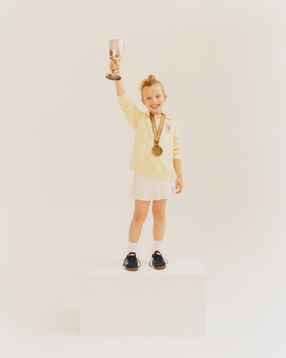 Sporty & Rich California Emblem Kids Hoodie - Almond/Navy