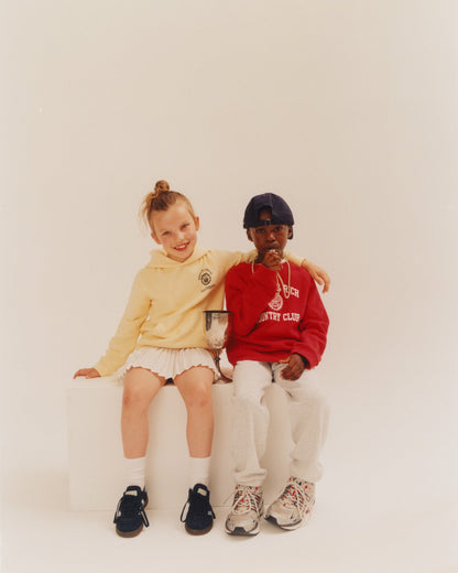 Sporty & Rich California Emblem Kids Hoodie - Almond/Navy