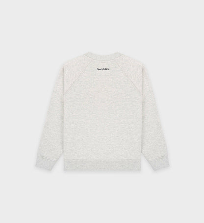 Sporty & Rich California Emblem Kids Crewneck - Heather Gray/Forest