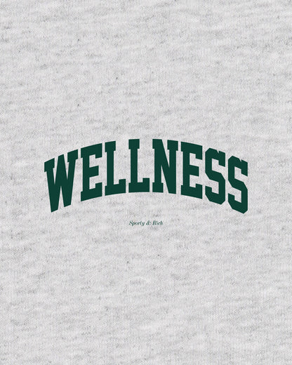 Sporty & Rich Wellness Ivy Kids Crewneck - Heather Gray/Forest