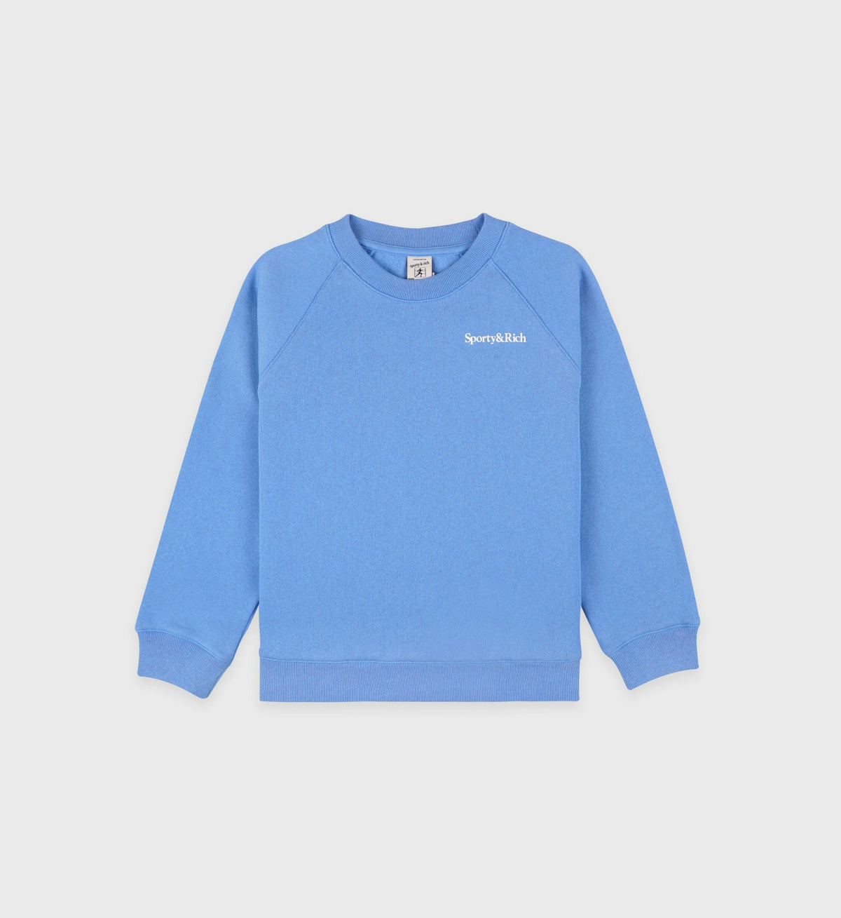 Sporty & Rich Eat More Veggies Kids Crewneck - Juniper/White