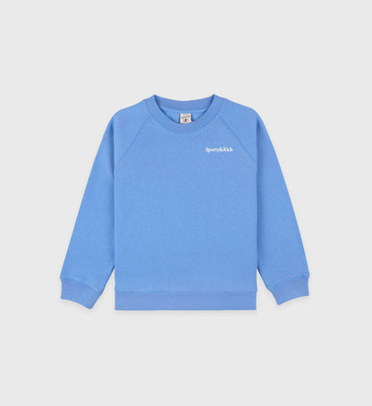 Sporty & Rich Eat More Veggies Kids Crewneck - Juniper/White