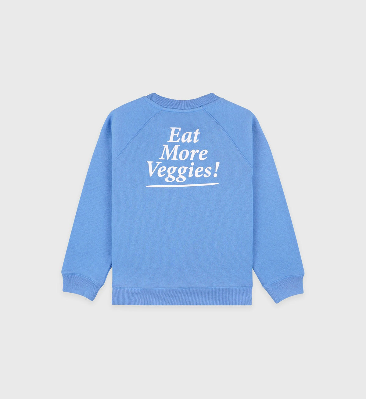 Sporty & Rich Eat More Veggies Kids Crewneck - Juniper/White