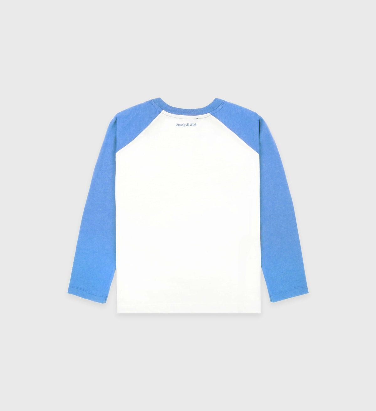 Sporty & Rich Be Nice Kids Baseball Tee - White/Juniper
