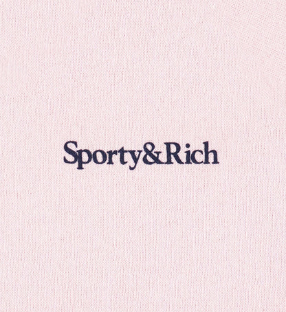 Sporty & Rich Eat More Veggies Kids Crewneck - Pink Dolphin/Navy