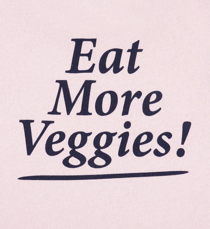 Sporty & Rich Eat More Veggies Kids Crewneck - Pink Dolphin/Navy