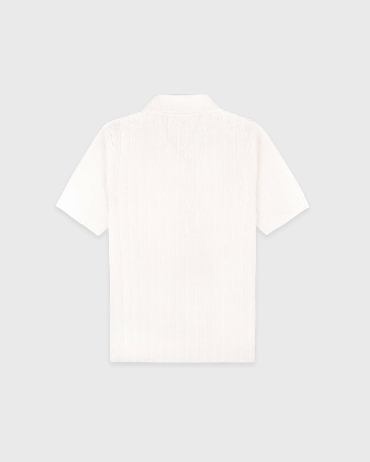 Sporty & Rich SRC Ribbed Polo - Ecru/Navy