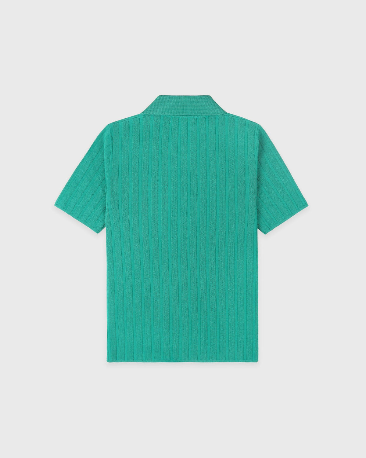 Sporty & Rich SRC Ribbed Polo - Amalfi Green/White