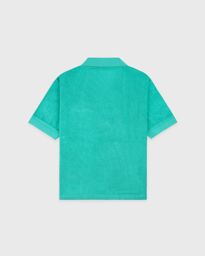 Sporty & Rich Signature Logo Terry Polo - Amalfi Green/White