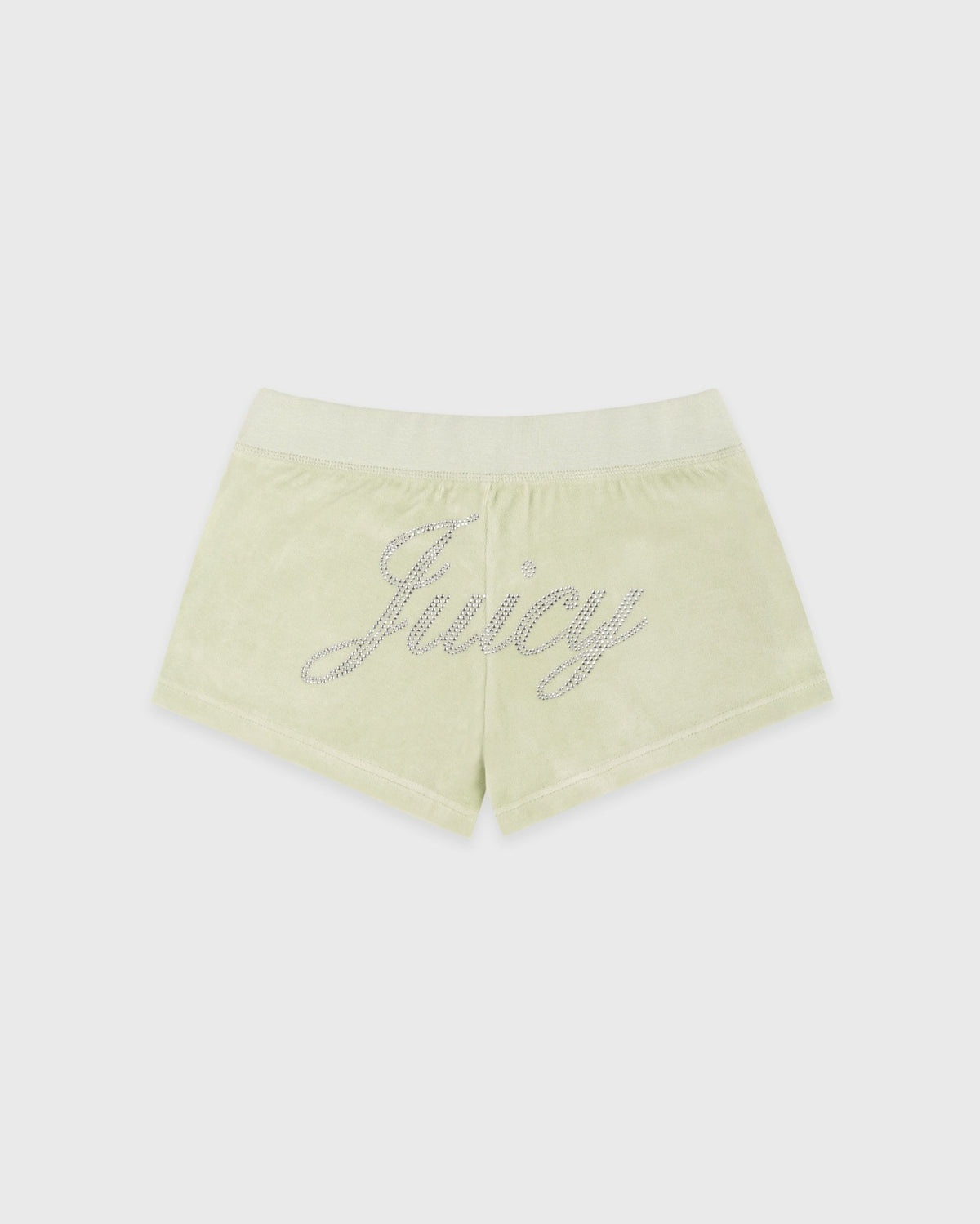 Sporty & Rich Juicy Script Velour Short - Sage