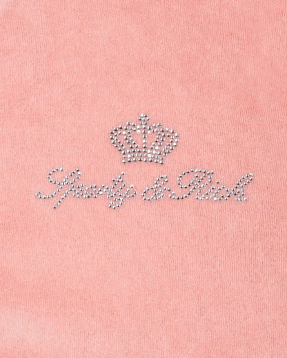 Sporty & Rich Juicy Script Velour Short - Rose