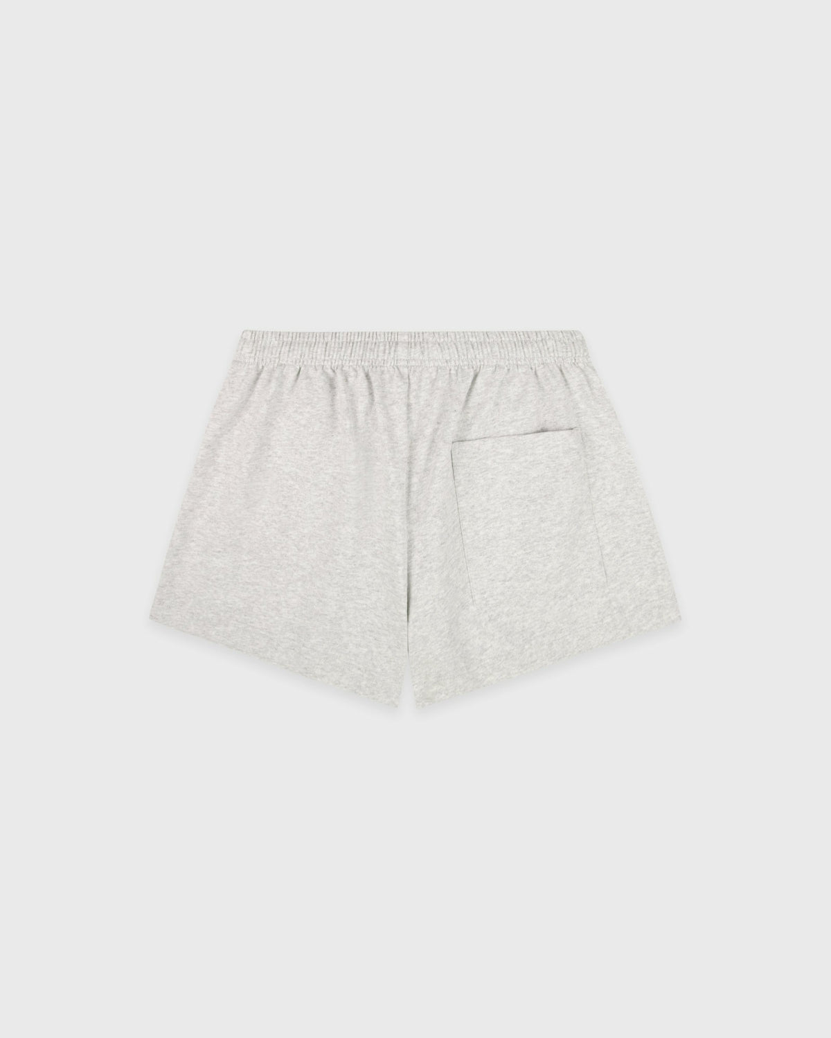 Sporty & Rich Serif Logo Embroidered Disco Short - Heather Gray/Navy