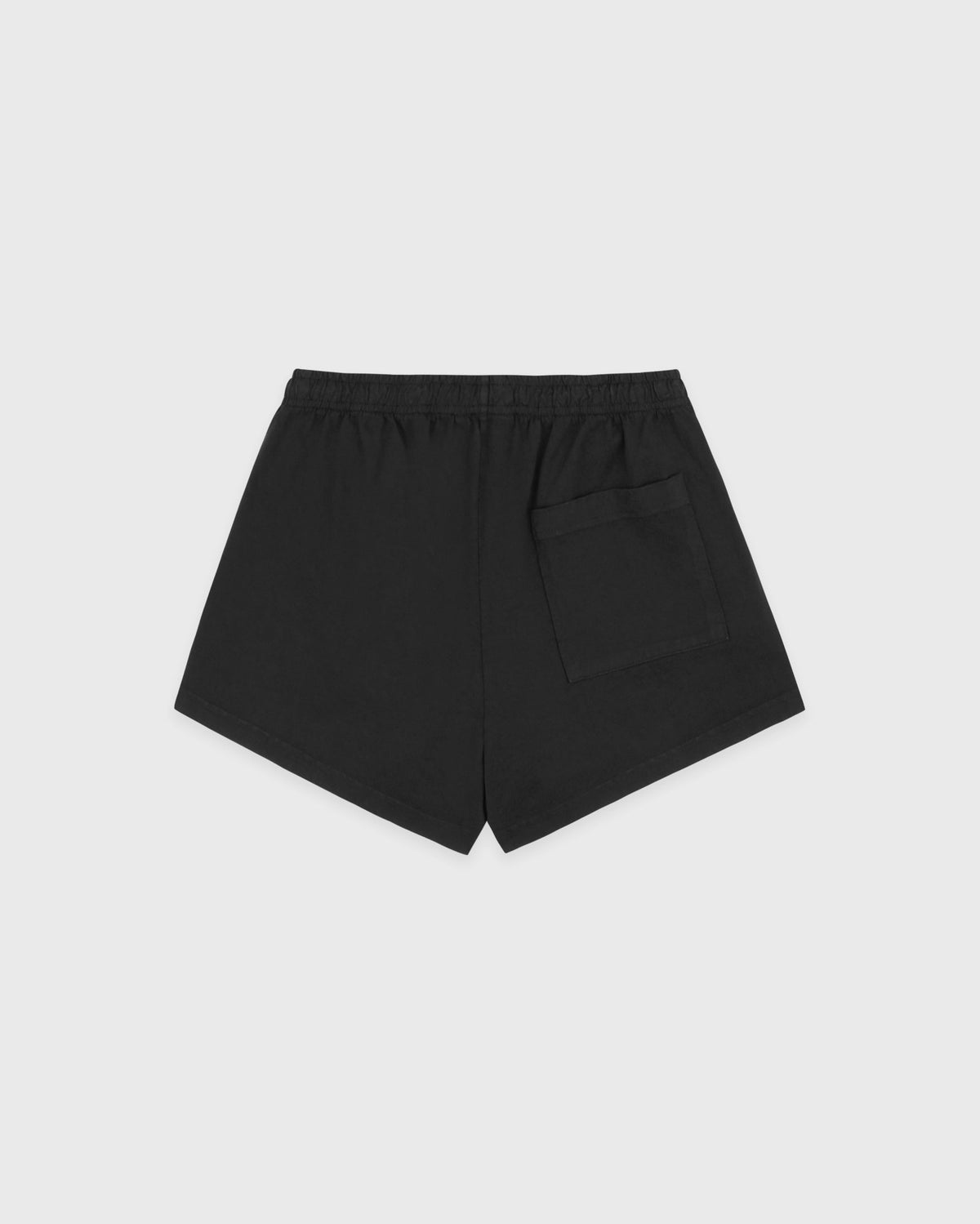 Sporty & Rich Serif Logo Embroidered Disco Short - Faded Black/White