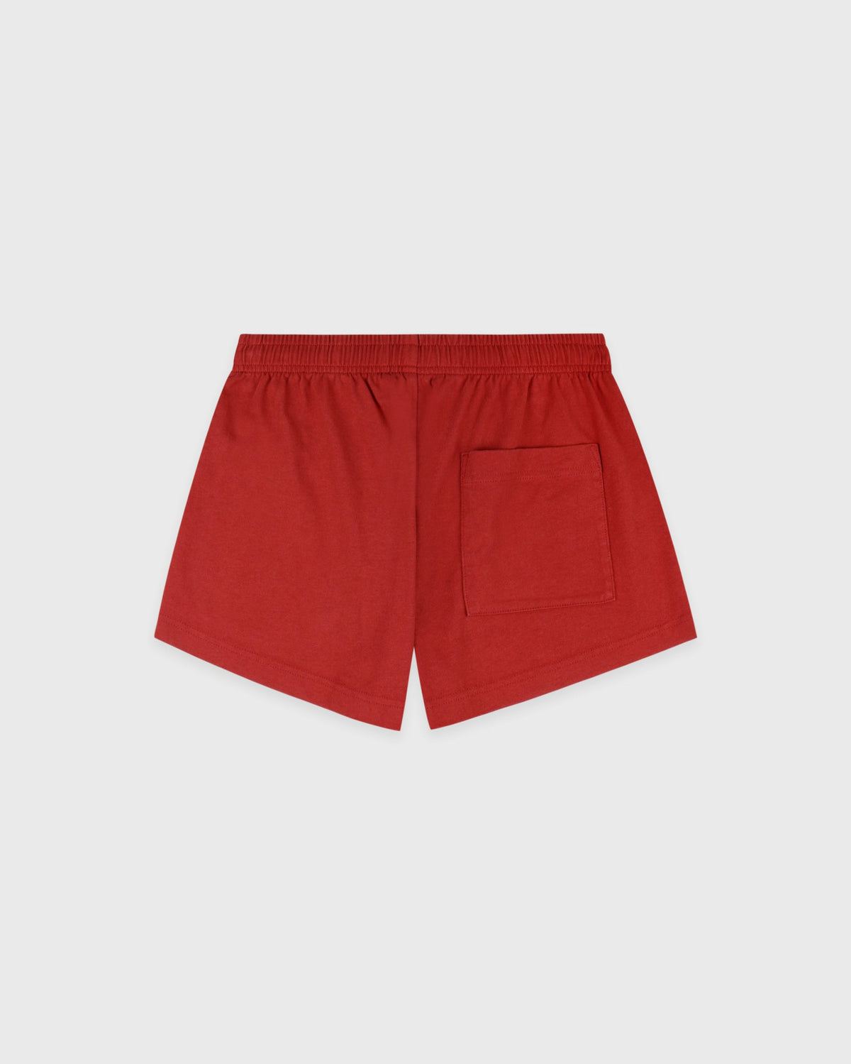 Sporty & Rich Serif Logo Embroidered Disco Short - Faded Merlot/White