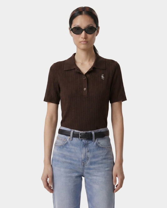 Sporty & Rich SRC Ribbed Polo - Cioco