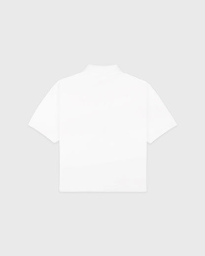 Sporty & Rich NY Crest Pique Polo - White