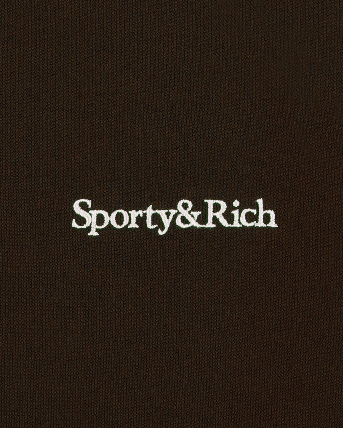 Sporty & Rich Serif Logo Retro Track Jacket - Cioco/White