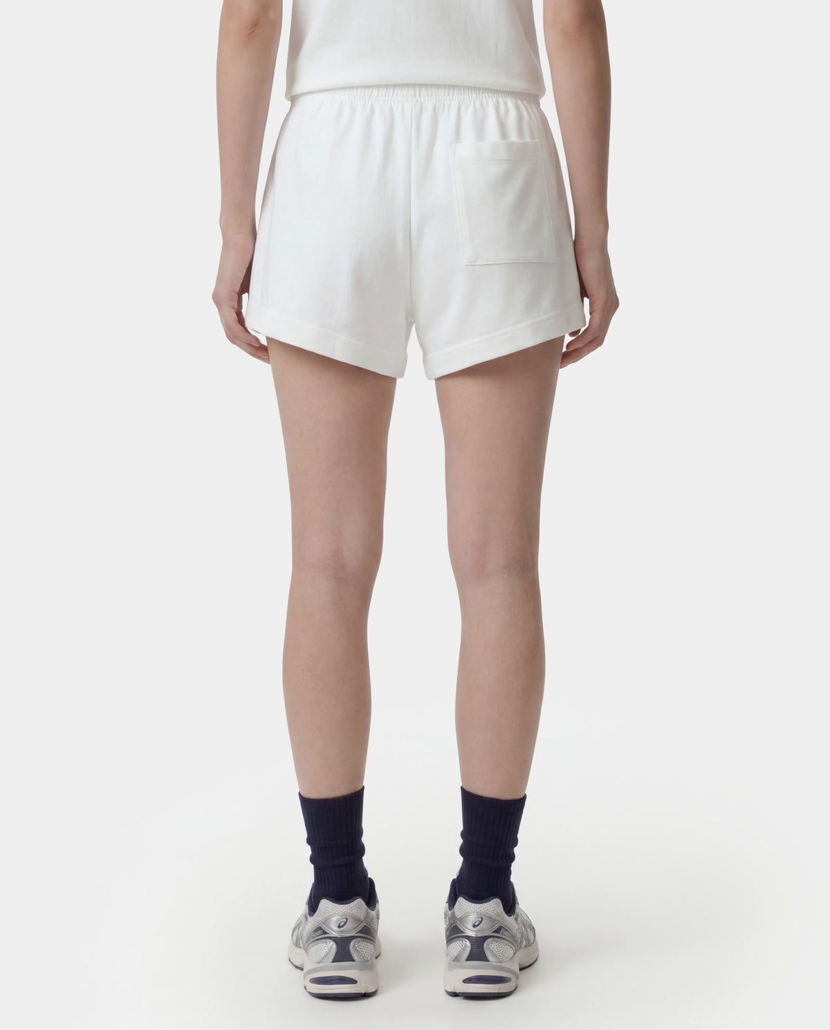 Sporty & Rich NY Crest Embroidered Disco Short - White