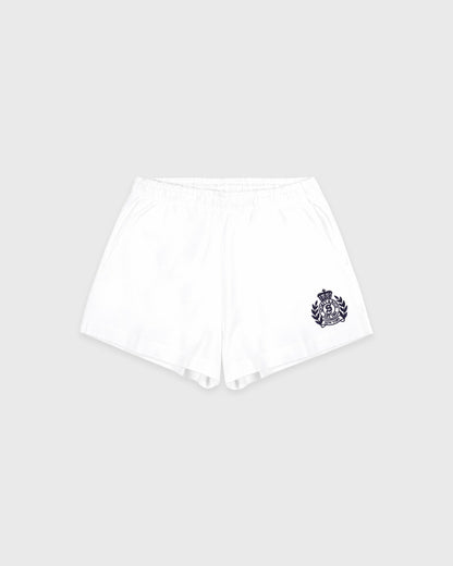 Sporty & Rich NY Crest Embroidered Disco Short - White