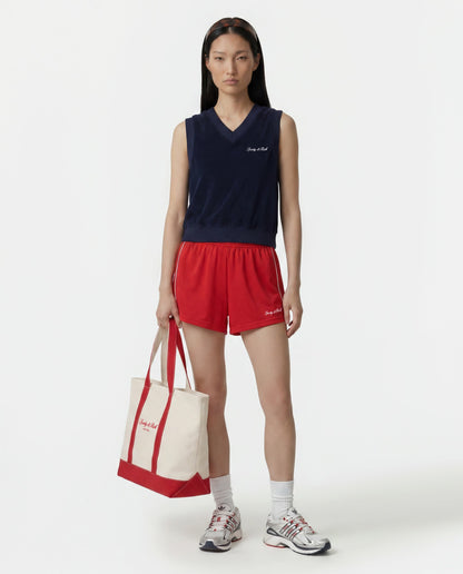 Sporty & Rich Signature Logo Terry Vest - Dark Navy