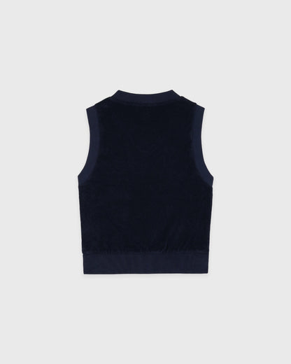 Sporty & Rich Signature Logo Terry Vest - Dark Navy