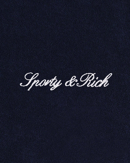 Sporty & Rich Signature Logo Terry Vest - Dark Navy