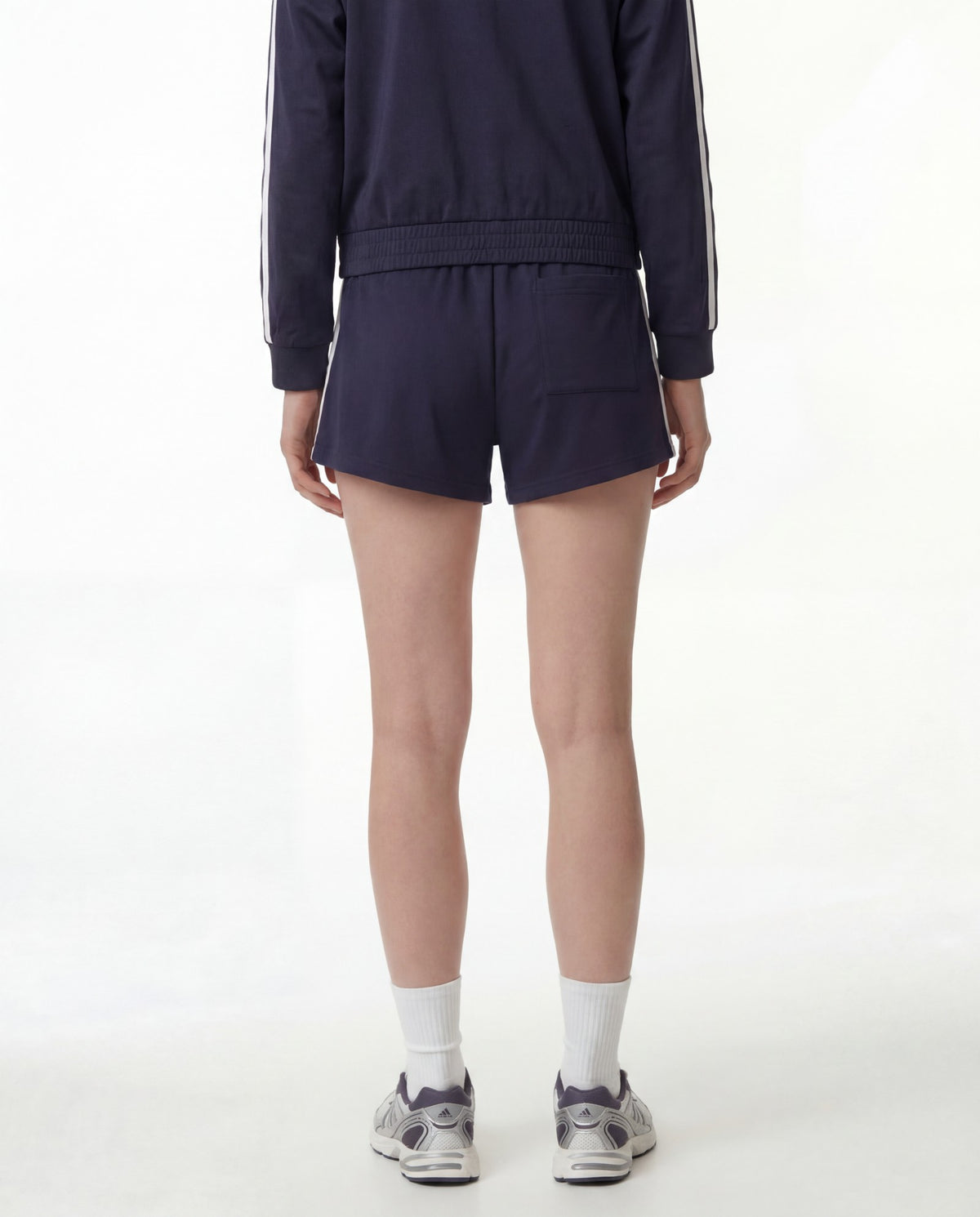 Sporty & Rich Signature Logo Retro Track Short - Dark Navy