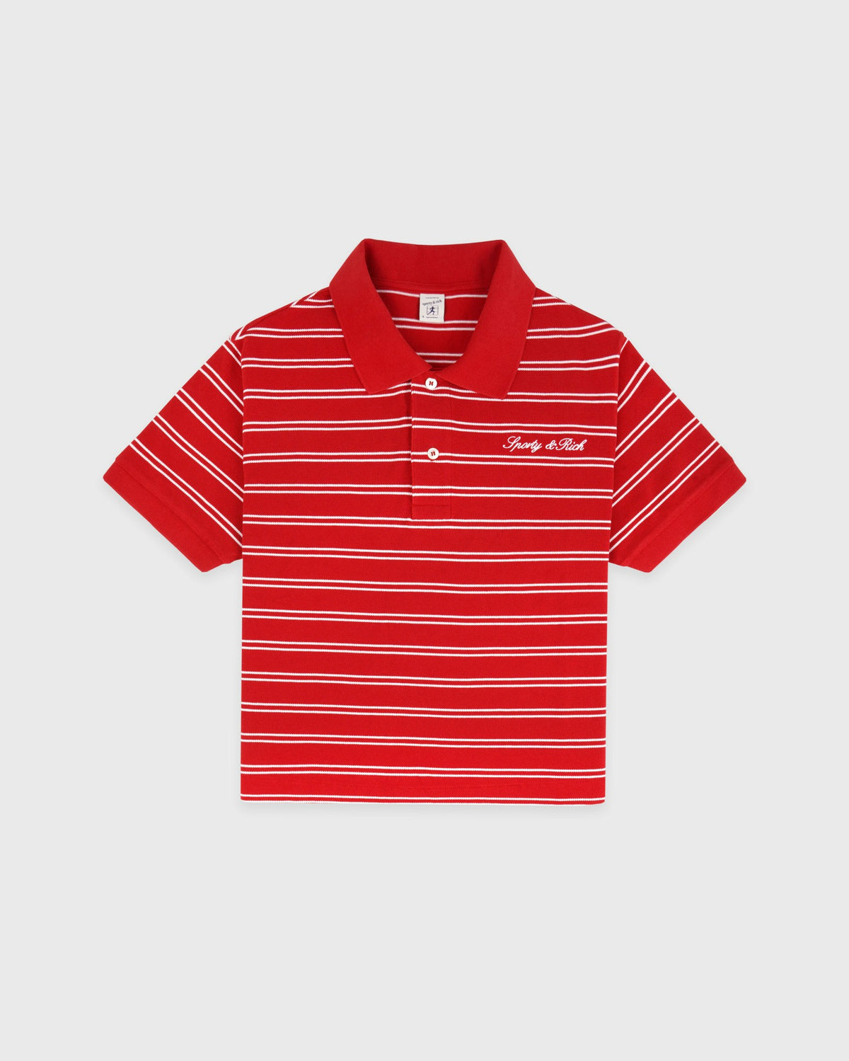 Sporty & Rich Signature Logo Polo - Ruby