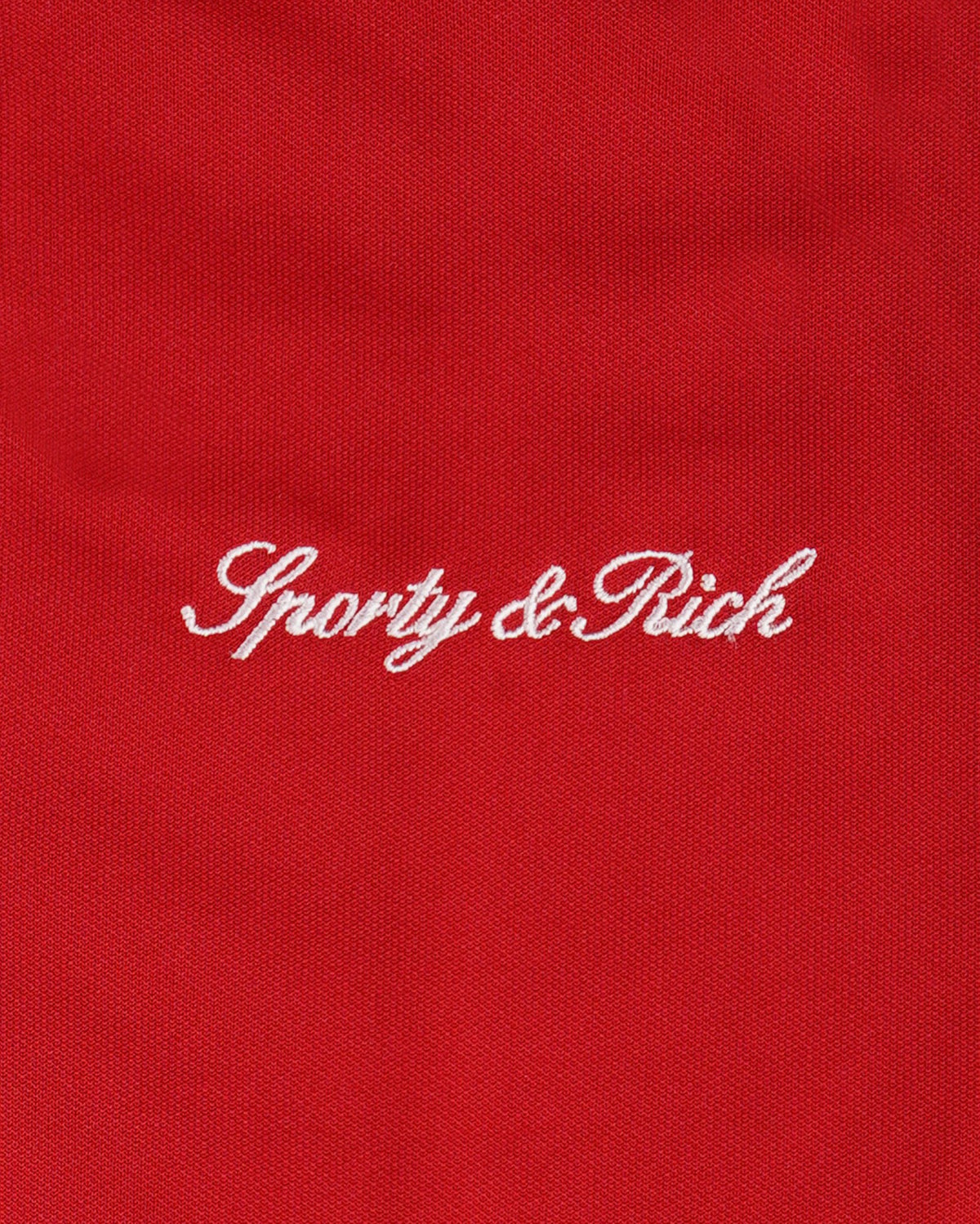 Sporty & Rich Signature Logo Retro Track Short - Ruby