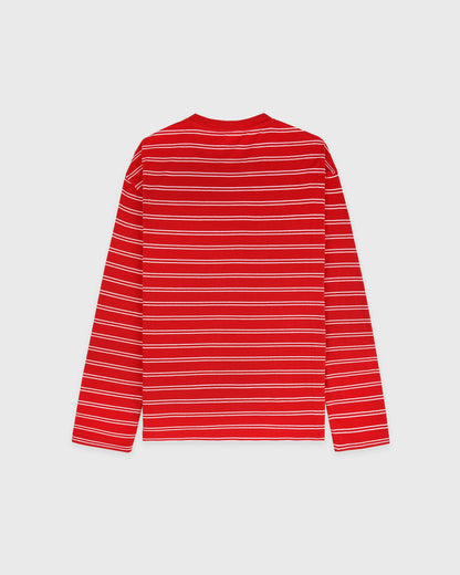 Sporty & Rich Signature Logo Easy Longsleeve - Ruby