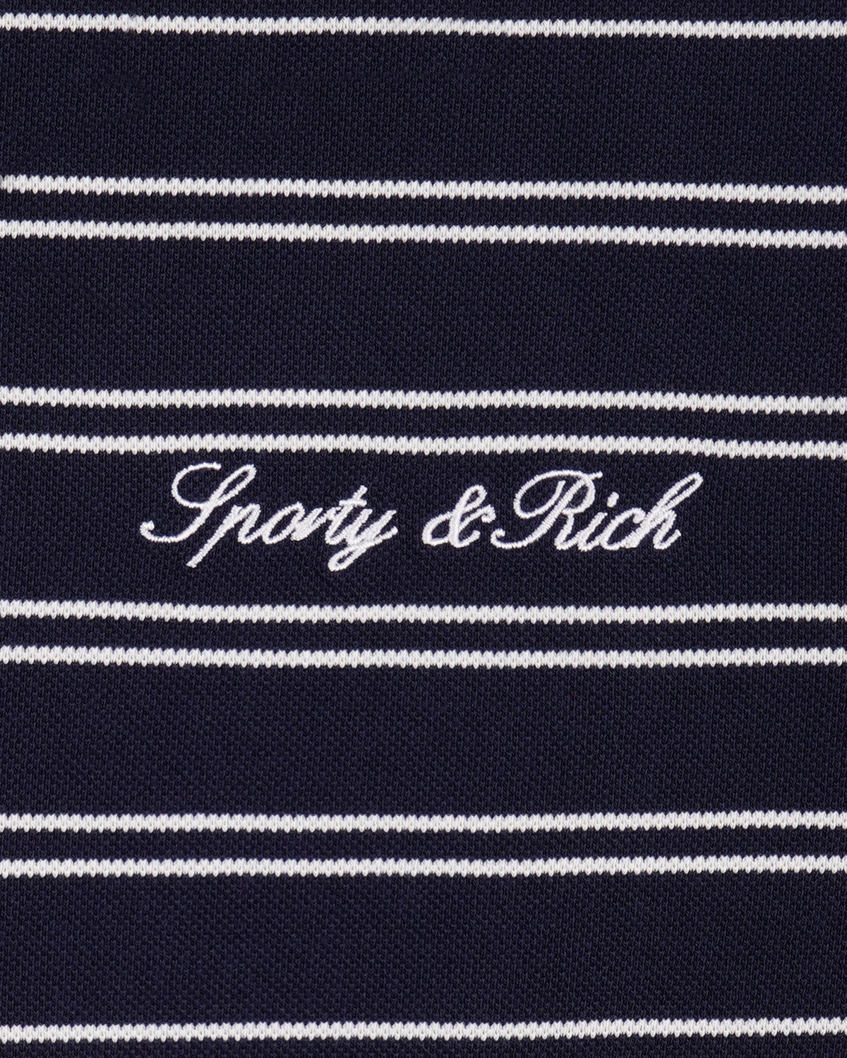 Sporty & Rich Signature Logo Polo - Dark Navy