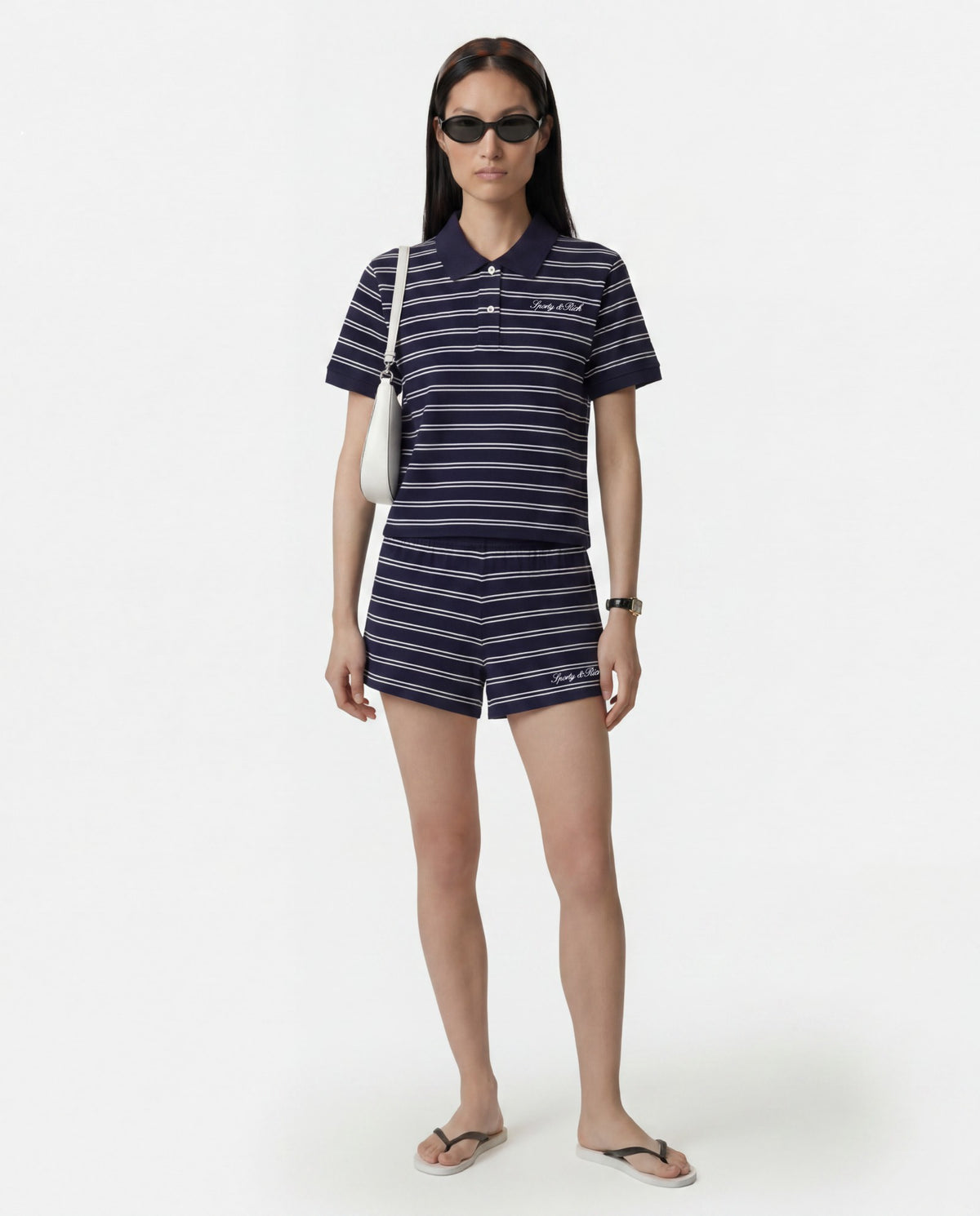 Sporty & Rich Signature Logo Short Short - Dark Navy