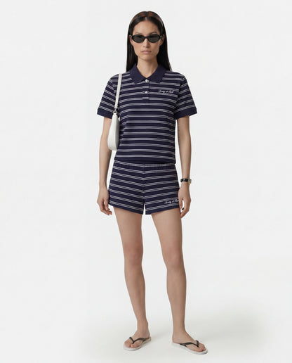 Sporty & Rich Signature Logo Short Short - Dark Navy