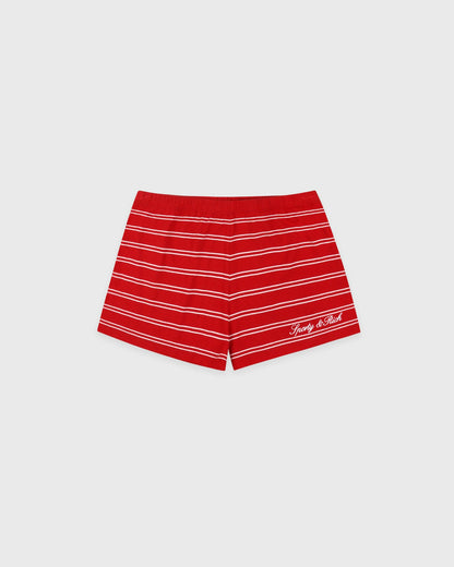 Sporty & Rich Signature Logo Short Short - Ruby