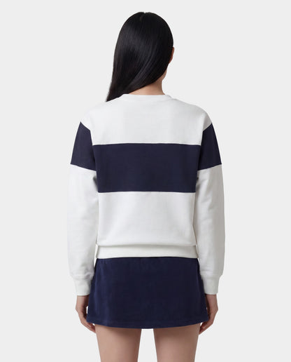 Sporty & Rich Signature Logo Block Crewneck - White