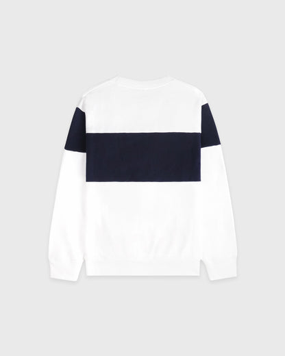 Sporty & Rich Signature Logo Block Crewneck - White