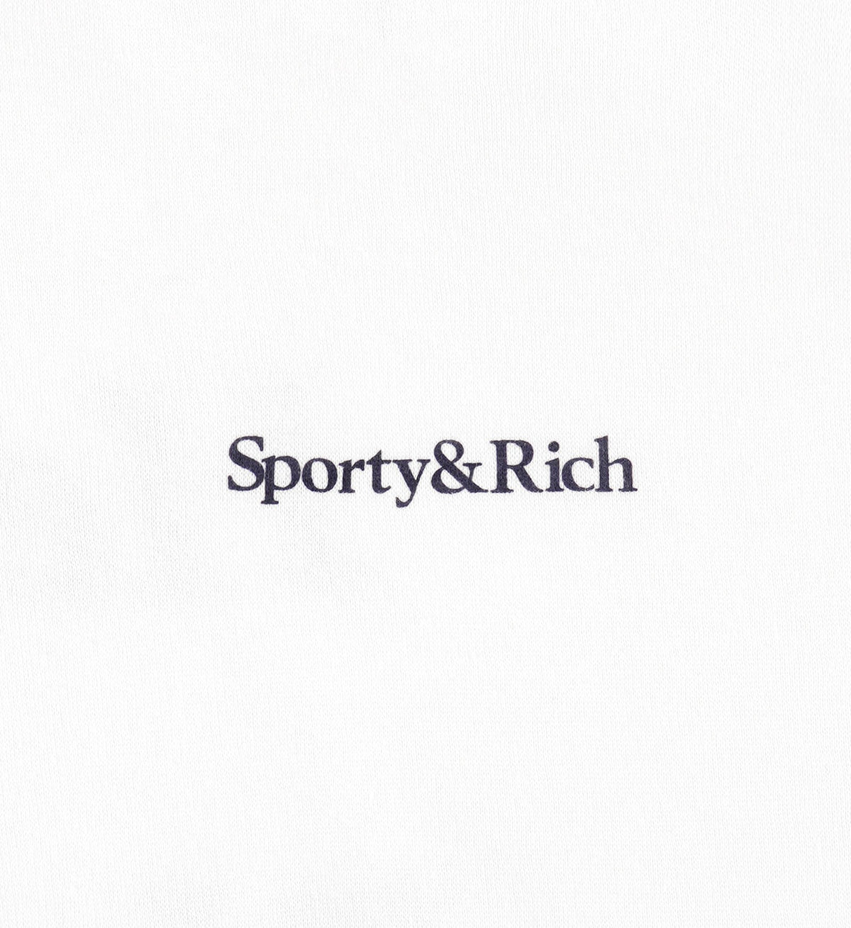 Sporty & Rich Health Is Wealth Soft Cropped Hoodie - White/Navy