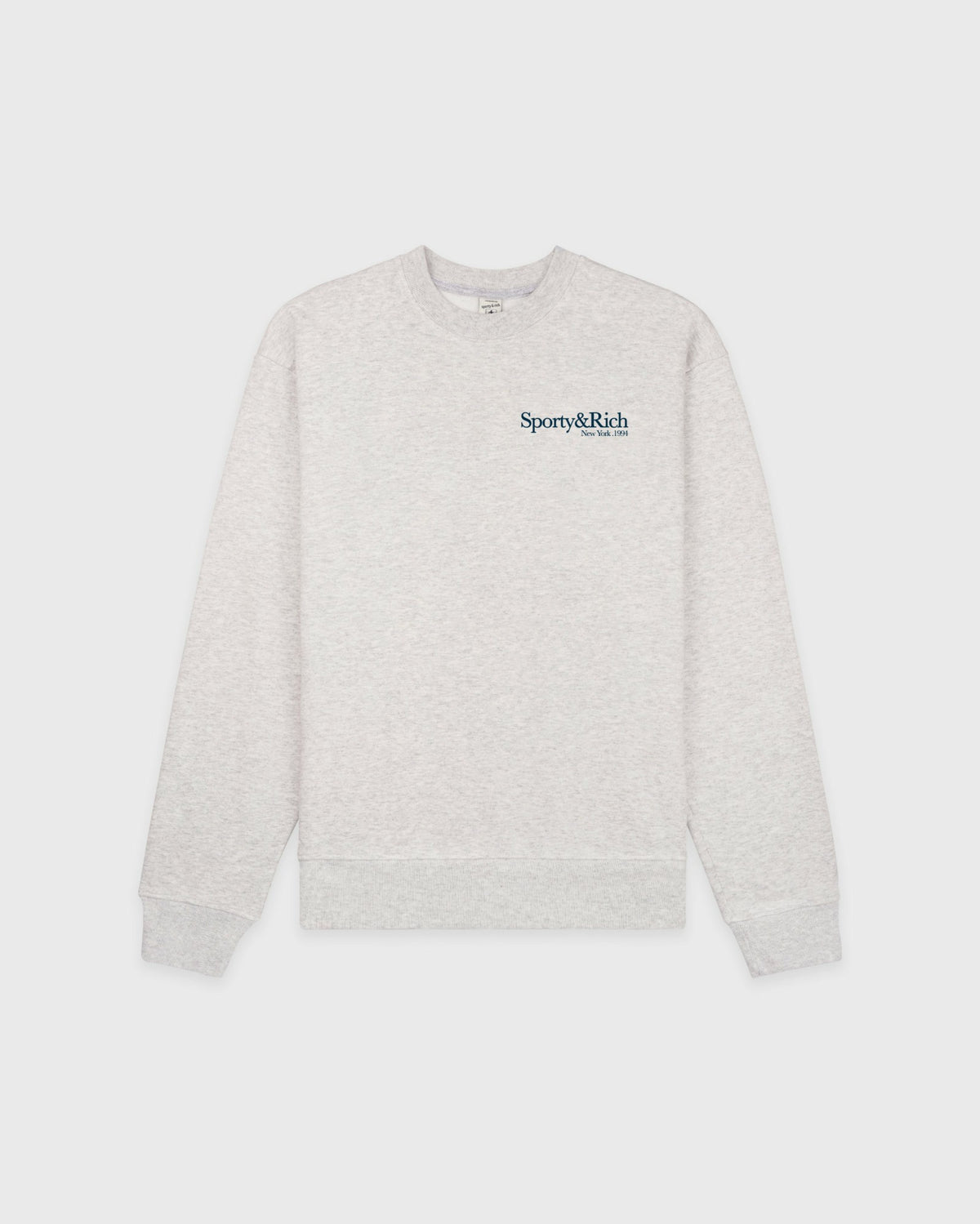 Sporty & Rich Run Club Crewneck - Heather Gray/Navy