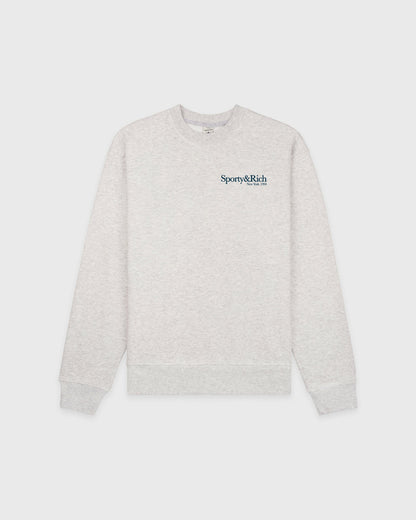 Sporty & Rich Run Club Crewneck - Heather Gray/Navy
