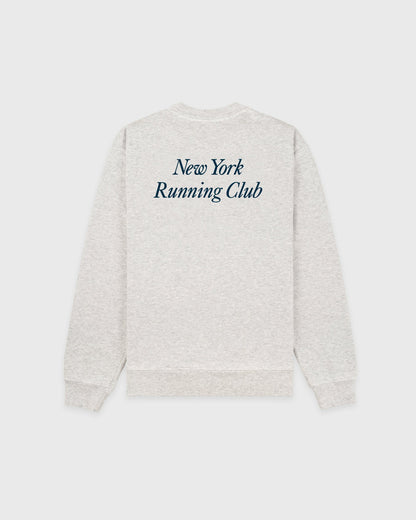 Sporty & Rich Run Club Crewneck - Heather Gray/Navy