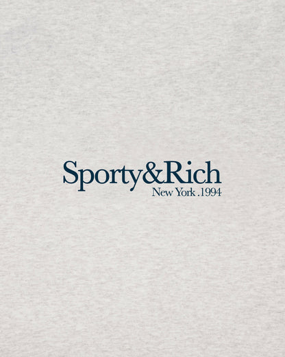 Sporty & Rich Run Club Crewneck - Heather Gray/Navy