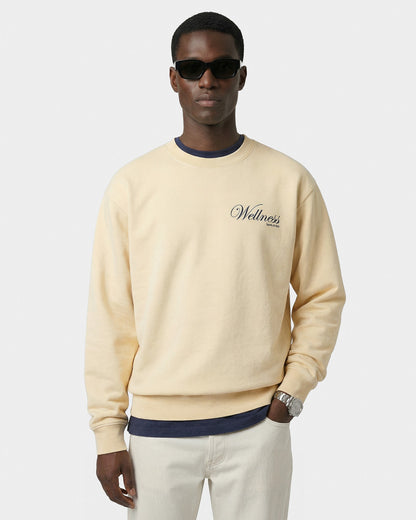 Sporty & Rich Avenue Crewneck - Almond/Navy