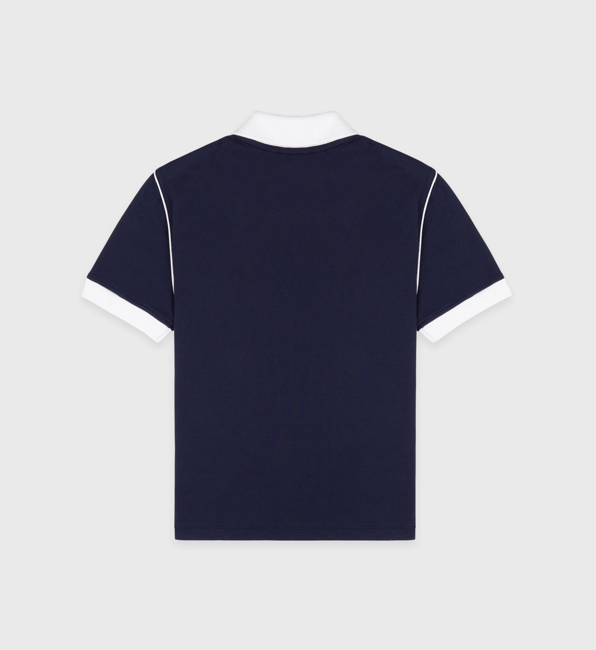 Sporty & Rich Crown 70s Pique Polo - Navy/White